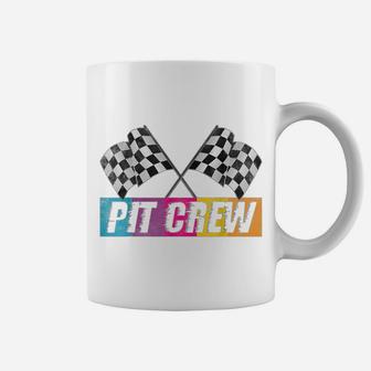 Pit Crew Race Car Party Checkered Flag Car Racing Party Gift Coffee Mug | Crazezy