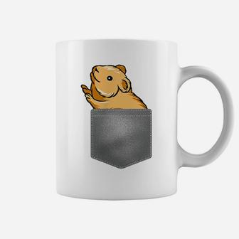 Pocket Hamster Funny Animal Cute Hamster In Pocket Coffee Mug | Crazezy