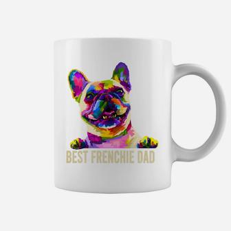 Pop Art Best Frenchie Dad French Bulldog Dog Dad Coffee Mug | Crazezy CA