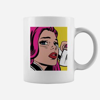 Pop Art Comic Retro Aesthetic Men Woman Women Girls Graphic Sweatshirt Coffee Mug | Crazezy CA