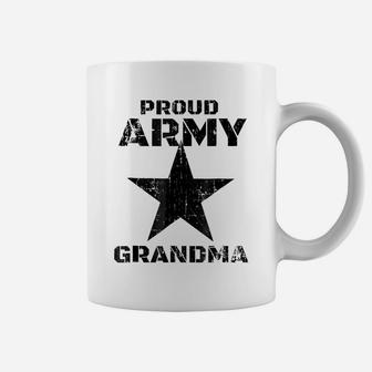 Proud Army Grandma Military Patriotic Distressed T Shirt Coffee Mug | Crazezy AU