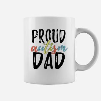 Proud Dad Awareness Family Spectrum Father Love Dad Coffee Mug | Crazezy