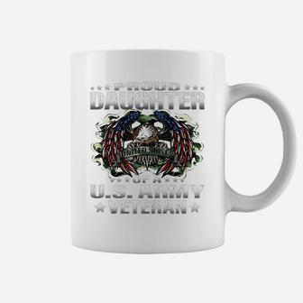 Proud Daughter Of A Us Army Veteran Military Vet's Child Coffee Mug | Crazezy