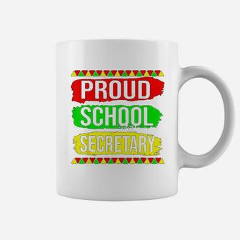 Proud School Secretary Black History Month Pride African Coffee Mug - Thegiftio UK