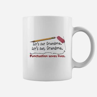 Punctuation Saves Lives Light Coffee Mug | Crazezy CA