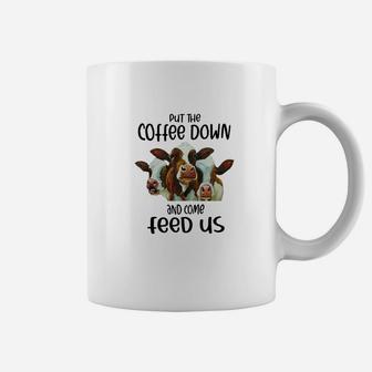 Put The Coffee Down And Come Feed Us Cow Coffee Mug - Thegiftio UK