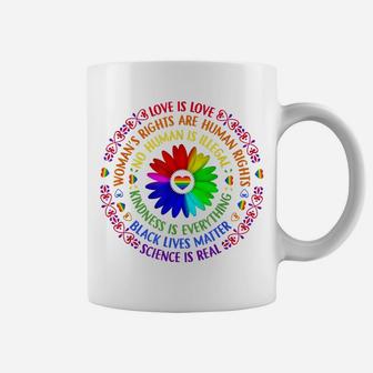 Rainbow Black Lives Matter Science Lgbt Pride Flower Coffee Mug | Crazezy