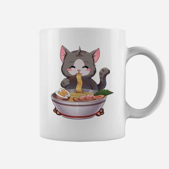 Ramen Cat Japanese Gift Kawaii Anime Coffee Mug | Crazezy CA