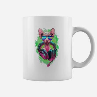Rave Sphynx Edm Kitty Dj Kitten Cat Hairless Lovers Owner Coffee Mug | Crazezy CA