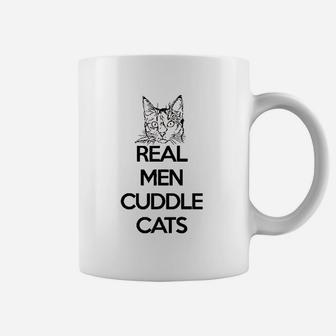 Real Men Cuddle Cats Coffee Mug | Crazezy DE