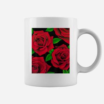 Red Roses Blooming Flower Coffee Mug | Crazezy