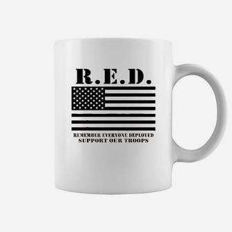 Red Support Our Troops Coffee Mug | Crazezy