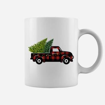 Red Truck With Christmas Tree Vintage Gifts Merry Christmas Coffee Mug | Crazezy CA