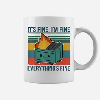 Retro Dumpster Fire It’S Fine I’M Fine Everything’S Coffee Mug | Crazezy