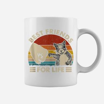 Retro Vintage Squirrel Best Friend For Life Fist Bump Coffee Mug | Crazezy UK
