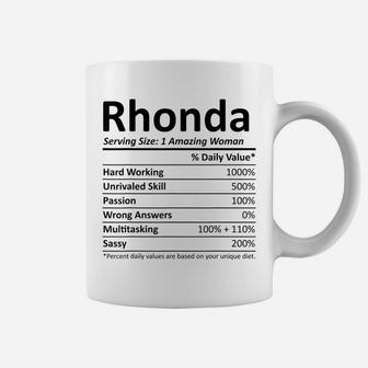 Rhonda Nutrition Personalized Name Funny Christmas Gift Idea Coffee Mug | Crazezy