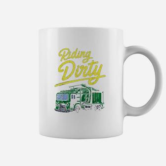 Riding Dirty Trash Garbage Truck Driver Sanitation Gift Coffee Mug | Crazezy