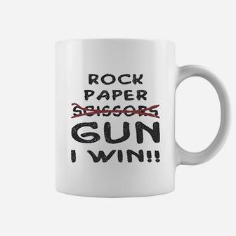 Rock Paper Scissors I Win Support Coffee Mug | Crazezy UK