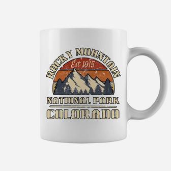 Rocky Mountain National Park Colorado Mountain Hiking Retro Coffee Mug | Crazezy CA