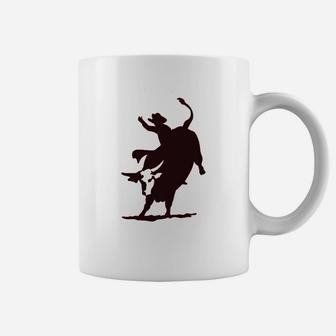 Rodeo Cowboy Bull Riding Coffee Mug | Crazezy