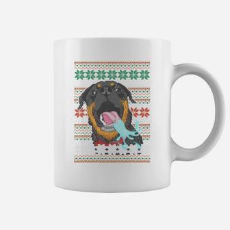 Rottweiler Ugly Christmas Sweater Design Sweatshirt Coffee Mug | Crazezy