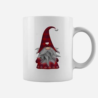Santa Claus Garden Gnome Merry Christmas Plaid T Shirt Coffee Mug | Crazezy