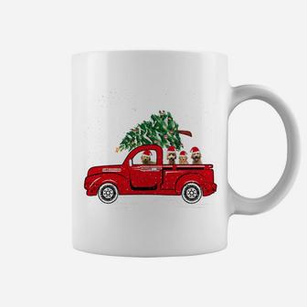 Santa Goldendoodle Riding Red Truck Dog Merry Christmas Gift Coffee Mug | Crazezy CA
