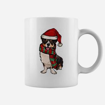 Santa Hat Xmas Cardigan Welsh Corgi Ugly Christmas Sweatshirt Coffee Mug | Crazezy CA