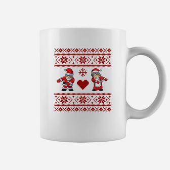 Santa Mrs Claus Love Flossing Ugly Sweater Xmas Sweatshirt Coffee Mug | Crazezy