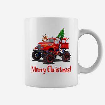 Santa Rudolph Monster Truck Men Guy Boys Teen Kid Youth Gift Coffee Mug | Crazezy UK