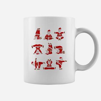 Santa's Yoga Positions Funny Yoga Christmas Sweatshirt Coffee Mug | Crazezy UK