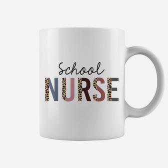 School Nurse Leopard Print Nursing Back To School Women Cute Coffee Mug | Crazezy AU