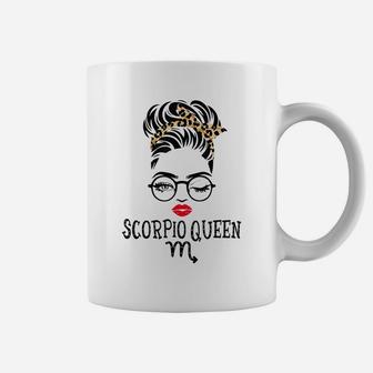 Scorpio Queen Woman Face Wink Eyes Lady Face Birthday Gifts Coffee Mug | Crazezy