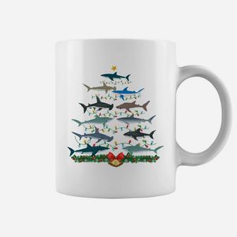 Shark Christmas Tree Ornament, Funny Shark Lovers Xmas Gifts Coffee Mug | Crazezy