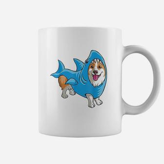 Shark Corgi Funny Dog Suit Puppy Great White Gift Coffee Mug | Crazezy UK