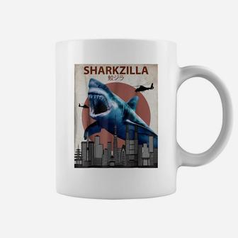 Sharkzilla Funny Shark | Shark Lovers Gift Coffee Mug | Crazezy AU