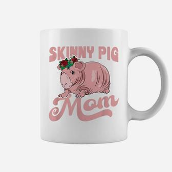 Skinny Pig With Flower For A Guinea Pig Lover Mom Coffee Mug | Crazezy
