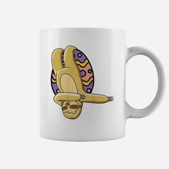 Sloth Dabbing Happy Easter Cute Egg Hunting Coffee Mug | Crazezy UK