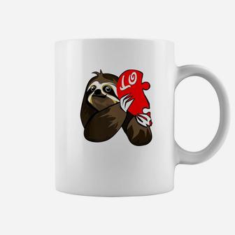Sloth Love Valentines Day Heart Cute Matching Couples Coffee Mug - Thegiftio UK