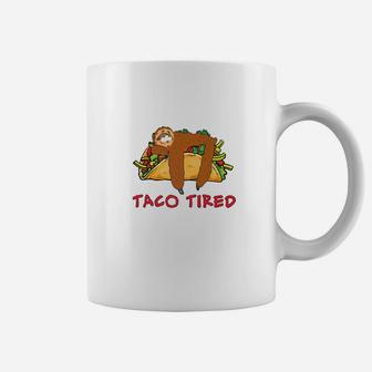 Sloth Mexican Taco Tired Fiesta For Men Women Kids Coffee Mug - Thegiftio UK