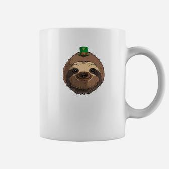 Sloth St Patricks Day Leprechaun Funny Women Kids Coffee Mug - Thegiftio UK