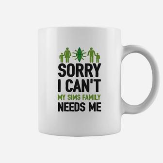 Sorry I Cant My Sims Family Needs Me Athletic Coffee Mug | Crazezy DE