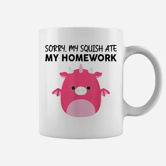 Sorry My Squish Ate My Homework Cute Squishmallow Study Kids Coffee Mug | Crazezy CA