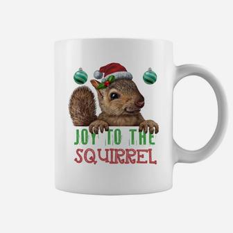 Squirrel Christmas Xmas Holiday Gifts Joy To The Squirrel Coffee Mug | Crazezy UK