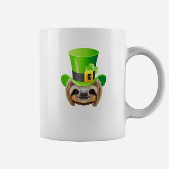 St Patricks Day Funny Sloth Tee Sloth Leprechaun Premium Tee Coffee Mug - Thegiftio UK