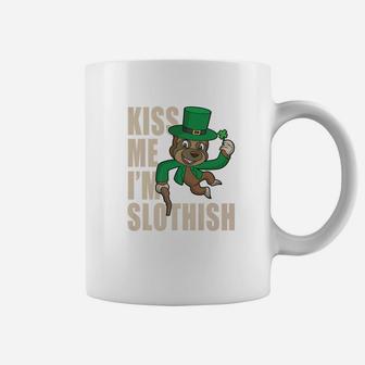 St Patricks Day Irish Leprechaun Sloth Kiss Me Coffee Mug - Thegiftio UK