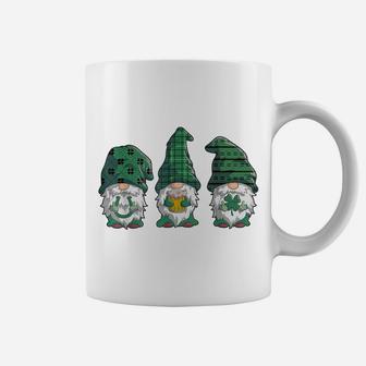 St Patricks Day Shirt Gnomes Gift Women Green Buffalo Plaid Coffee Mug | Crazezy