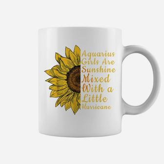 Sunflower Aquarius Woman January And February Birthday Gift Coffee Mug | Crazezy