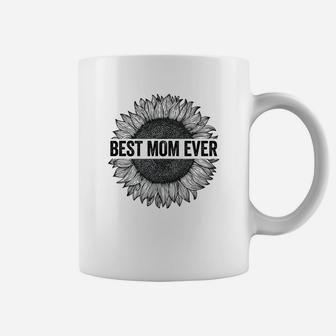 Sunflower Floral Best Mom Ever Gift Coffee Mug - Seseable