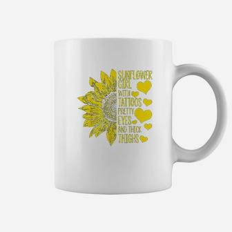 Sunflower Girl With Tattoos Pretty Eyes And Thick Thighs Coffee Mug | Crazezy CA